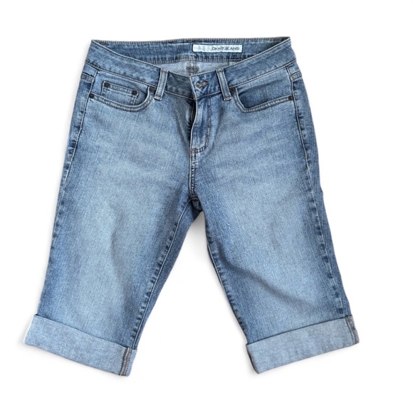 DKNY JEANS Bermuda Denim Shorts – Size 6 – Classic Mid-Wash - Picture 1 of 7